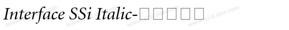 Interface SSi Italic字体转换